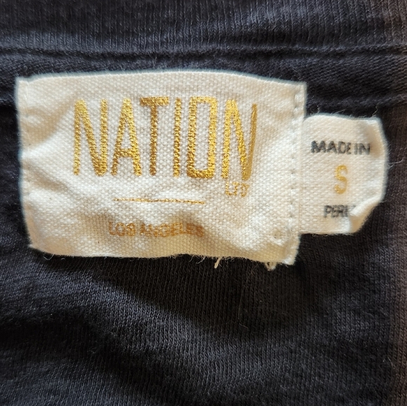 EUC NATION LTD TABITHA FULL SLEEVE V- NECK BLACK SZ S - Picture 10 of 13